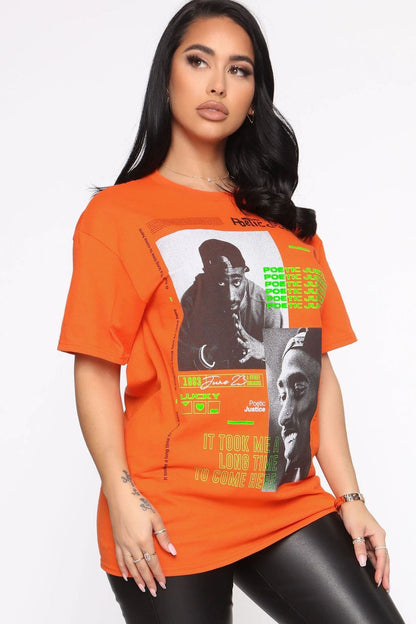 Short sleeve feature print skirt Limorista