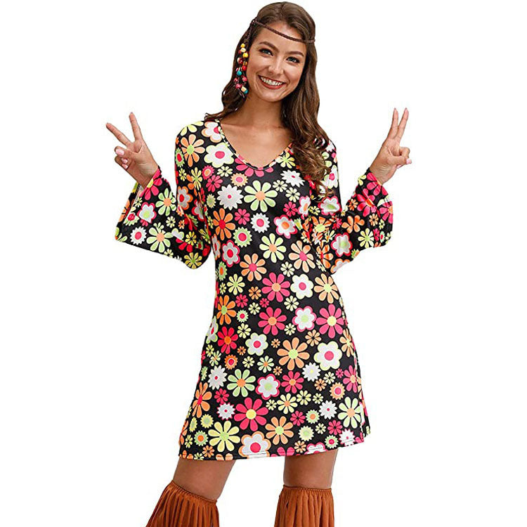 Hippie Clothing Print Dress Women Limorista