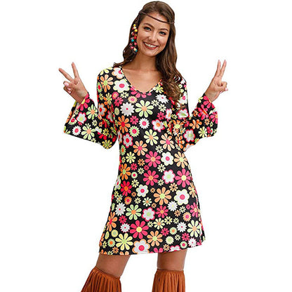 Hippie Clothing Print Dress Women Limorista