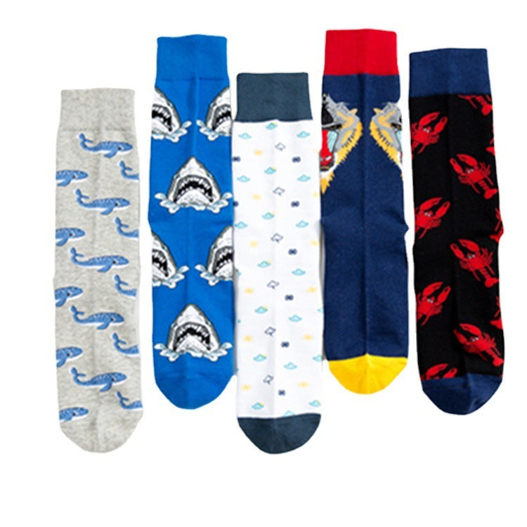 Colorful Mid-calf Couple Casual Cotton Socks Limorista