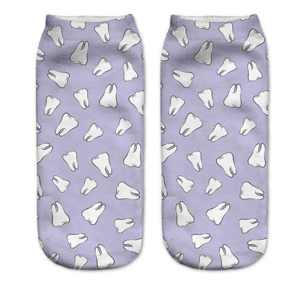Popular Funny Unisex Short Socks 3D Cat Printed Anklet Socks Casual Socks Limorista