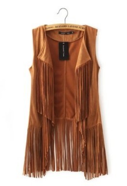 Ethnic Sleeveless Tassels Fringed Cardigan Vest Limorista
