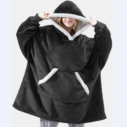 Men And Women Can Wear Zipper Flannel Lazy Blanket Limorista