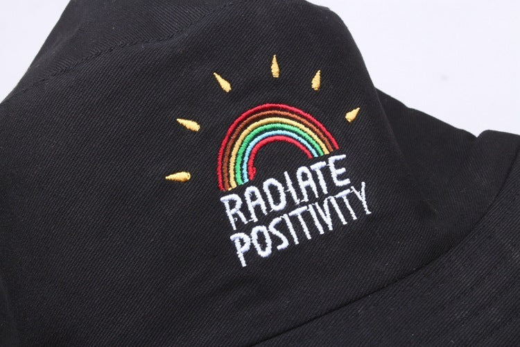 Fashion rainbow embroidered fisherman sun hat Limorista