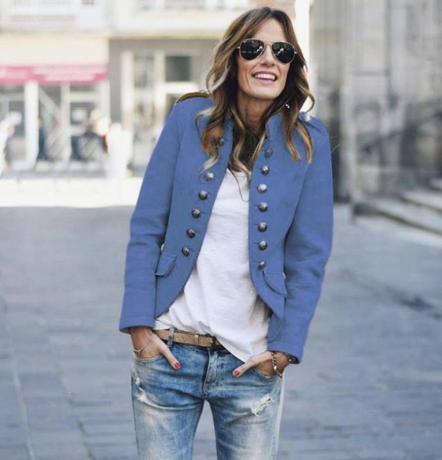 Autumn and winter fashion button blazer Limorista