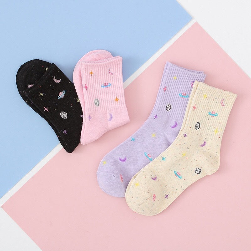 Cosmic starry female socks Limorista