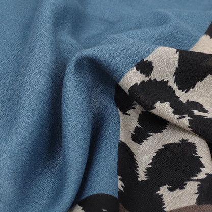 Leopard Print Cotton And Linen Scarf Women Printing Long Gauze Scarf Limorista