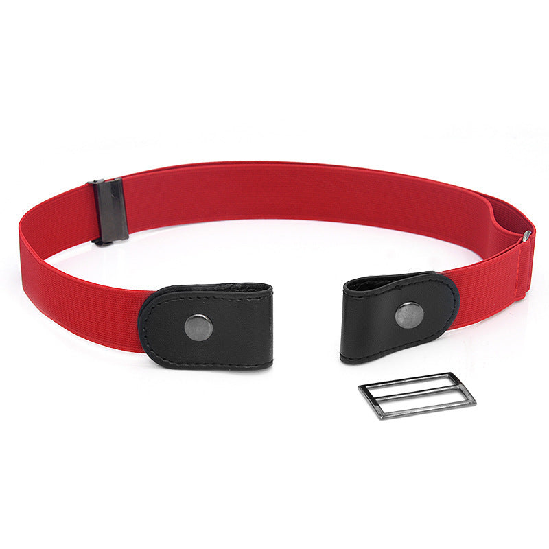 New Slim Elastic Invisible Belt Simple Lazy Belt Fat Elastic Leather Limorista