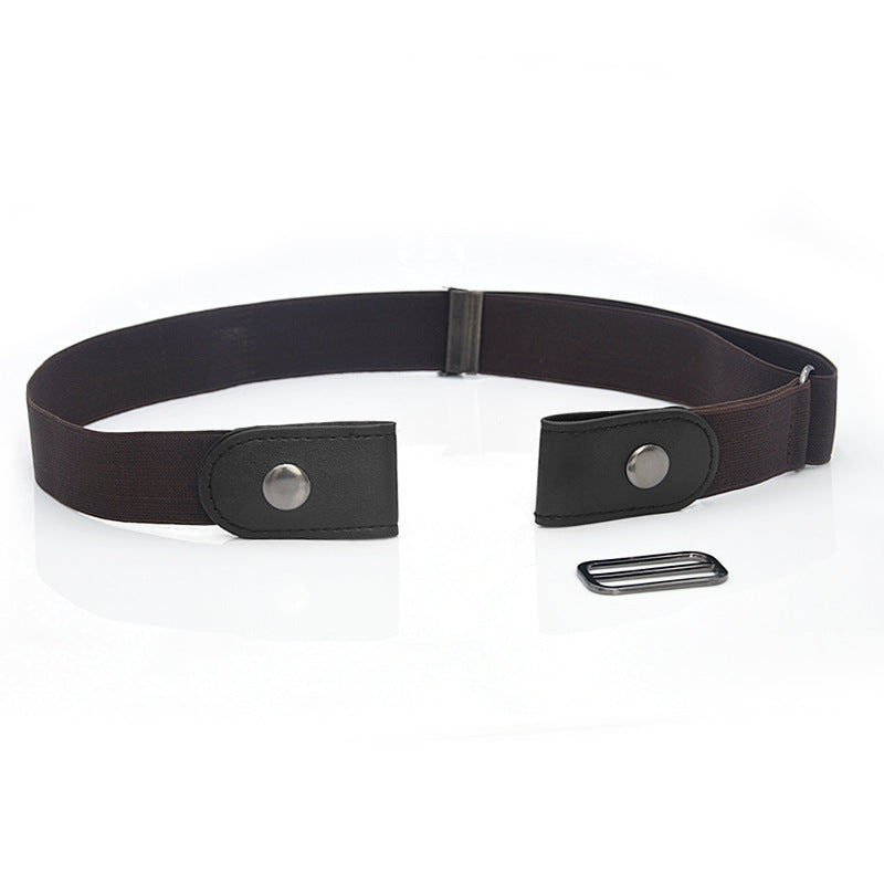 New Slim Elastic Invisible Belt Simple Lazy Belt Fat Elastic Leather Limorista