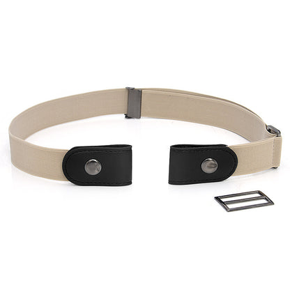 New Slim Elastic Invisible Belt Simple Lazy Belt Fat Elastic Leather Limorista