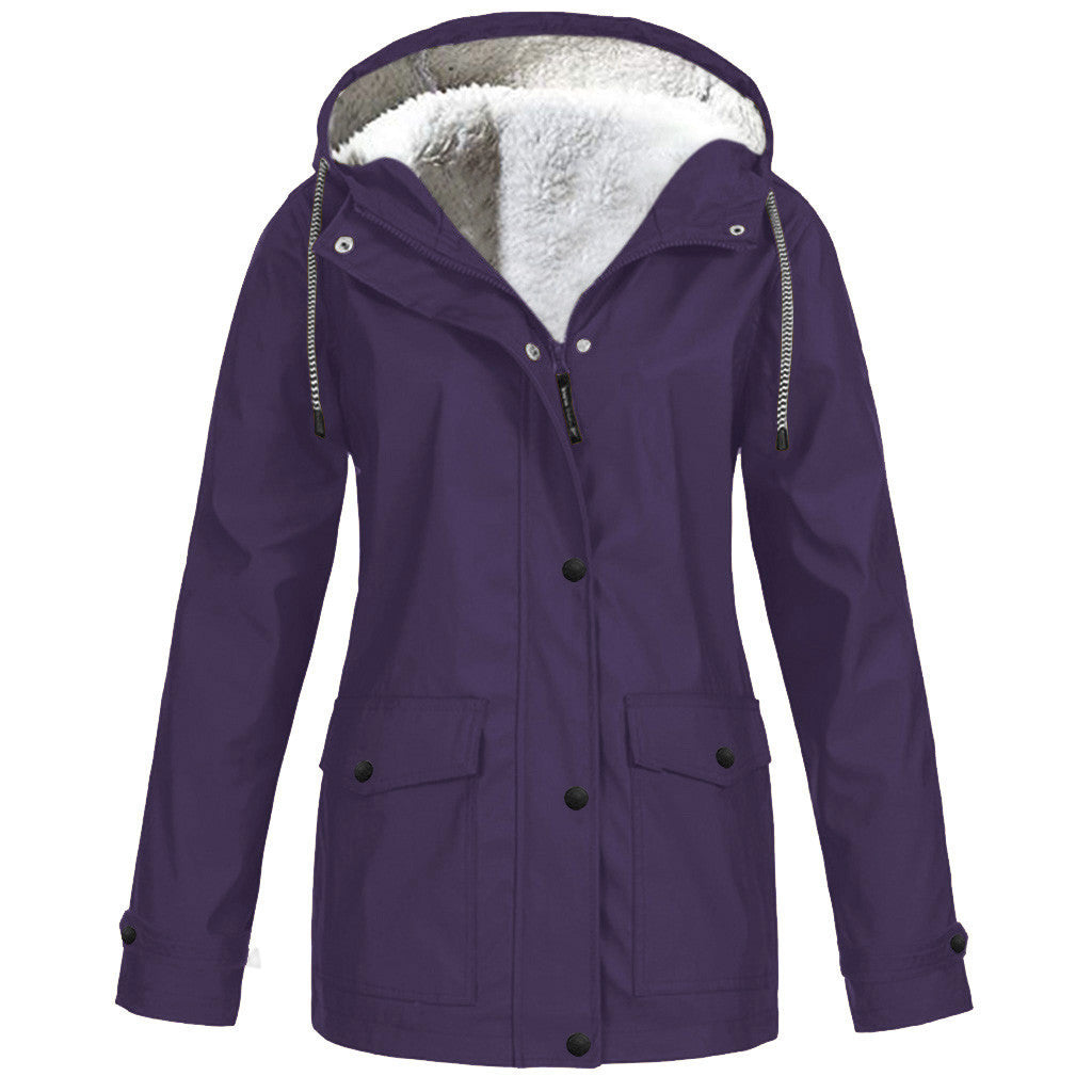Fleece Jacket Outdoor Mountaineering Hooded Coat Winter Outwear Limorista