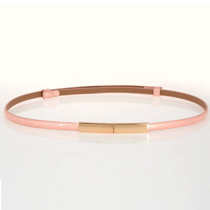 Ladies Simple And Versatile Leather Fashion Thin Belt Limorista