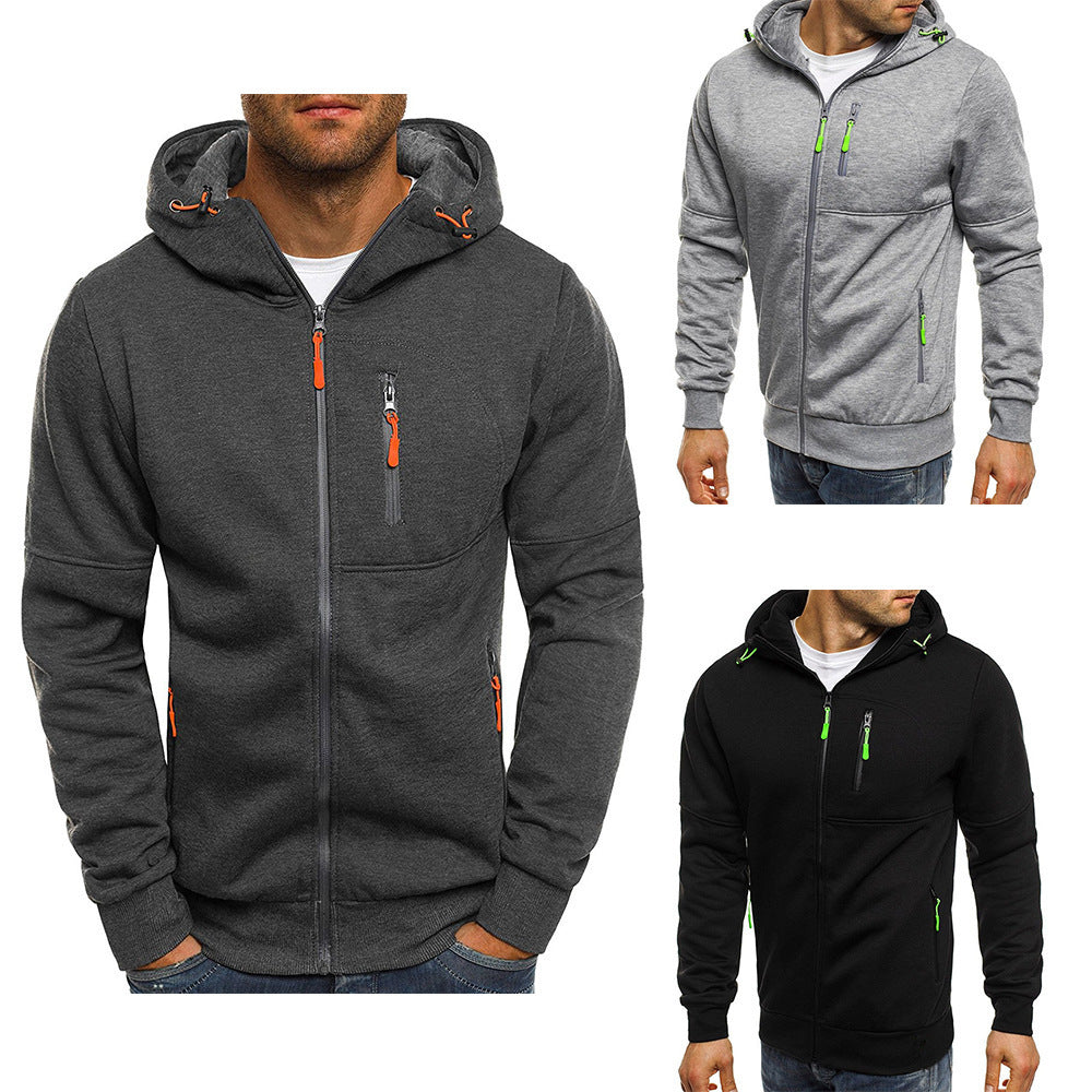 Limorista - Casual Jacquard Sweater Cardigan Hooded Jacket