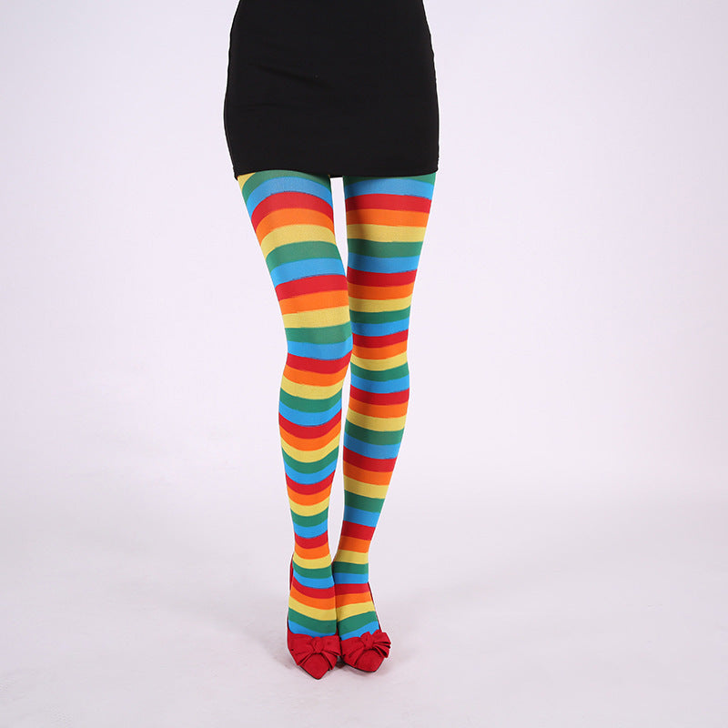 Party Costume Props Striped Pantyhose Halloween Christmas Pantyhose Stockings Limorista