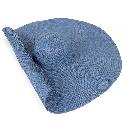 25CM Wide Brim Oversized Beach Hats For Women Large Straw Hat UV Protection Limorista