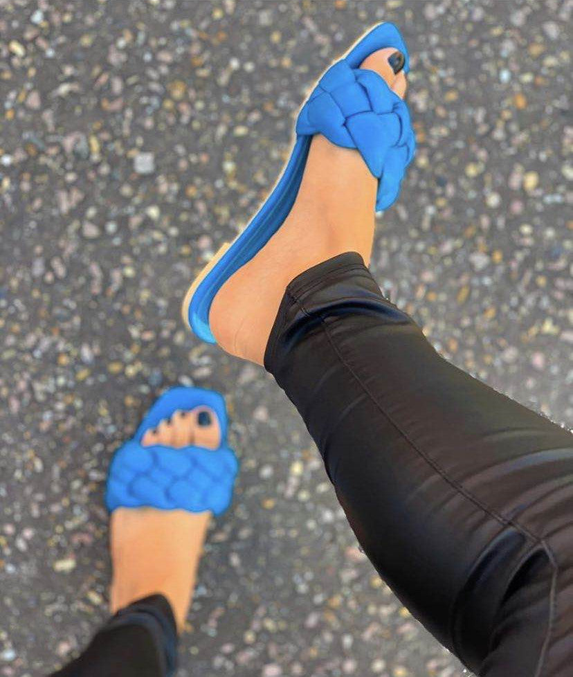 Sponge Woven Slippers Sandals Summer Women&