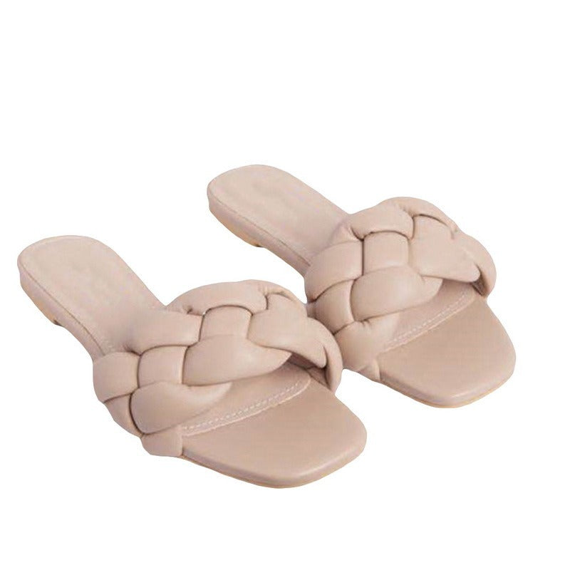 Sponge Woven Slippers Sandals Summer Women&