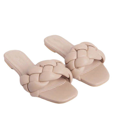 Sponge Woven Slippers Sandals Summer Women&