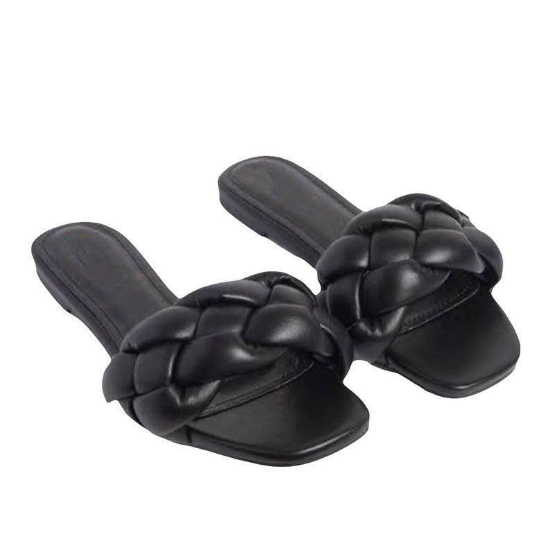 Sponge Woven Slippers Sandals Summer Women&