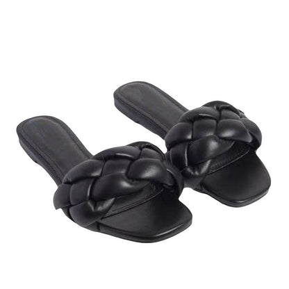 Sponge Woven Slippers Sandals Summer Women&