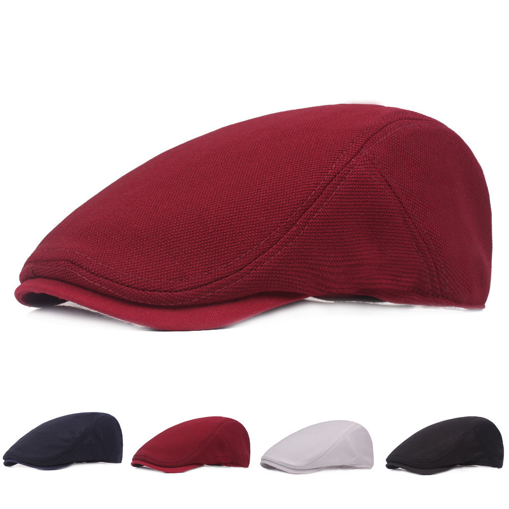 Spring And Summer Monochrome Breathable Mesh Beret Limorista
