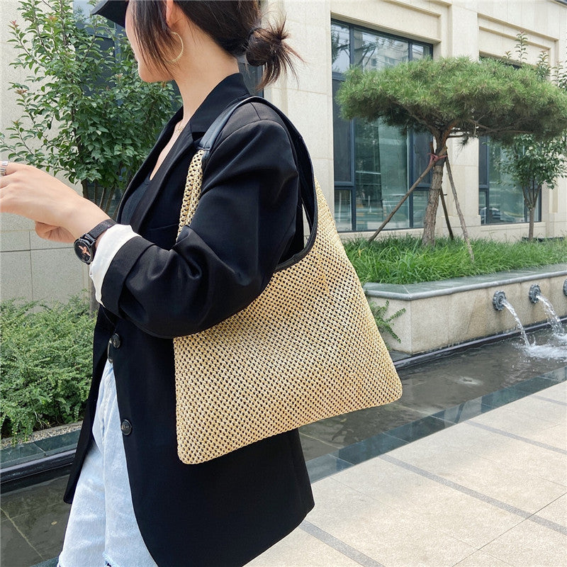 Fashion Rattan Women Shoulder Bags Wikcer Woven Female Handbags Large Capacity Summer Beach Straw Bags Casual Totes Limorista