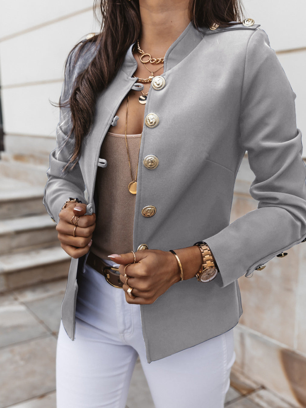 Long-sleeved Slim-breasted Small Blazer Limorista
