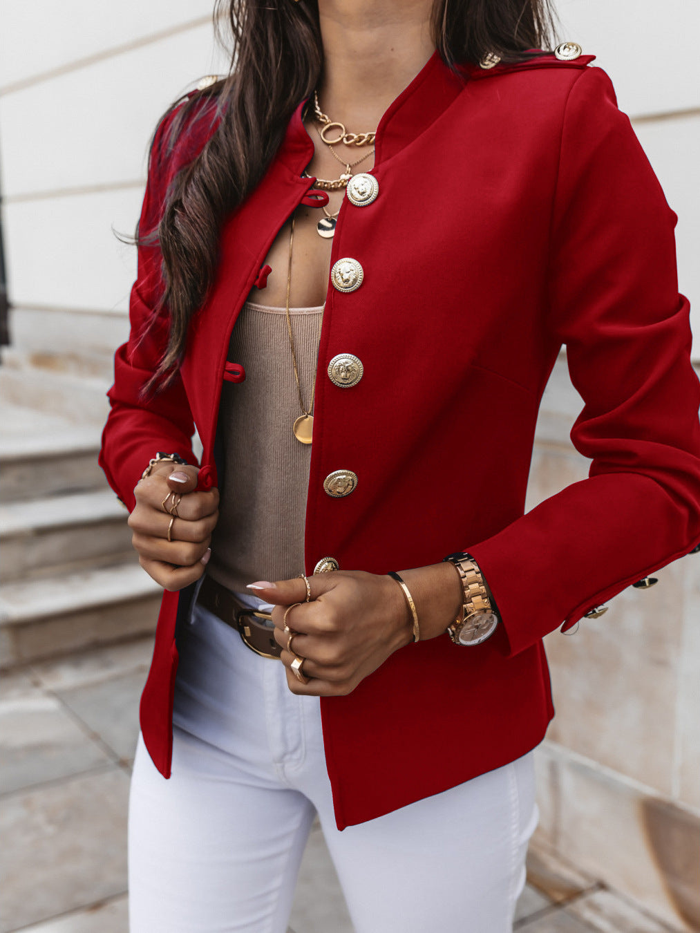 Long-sleeved Slim-breasted Small Blazer Limorista