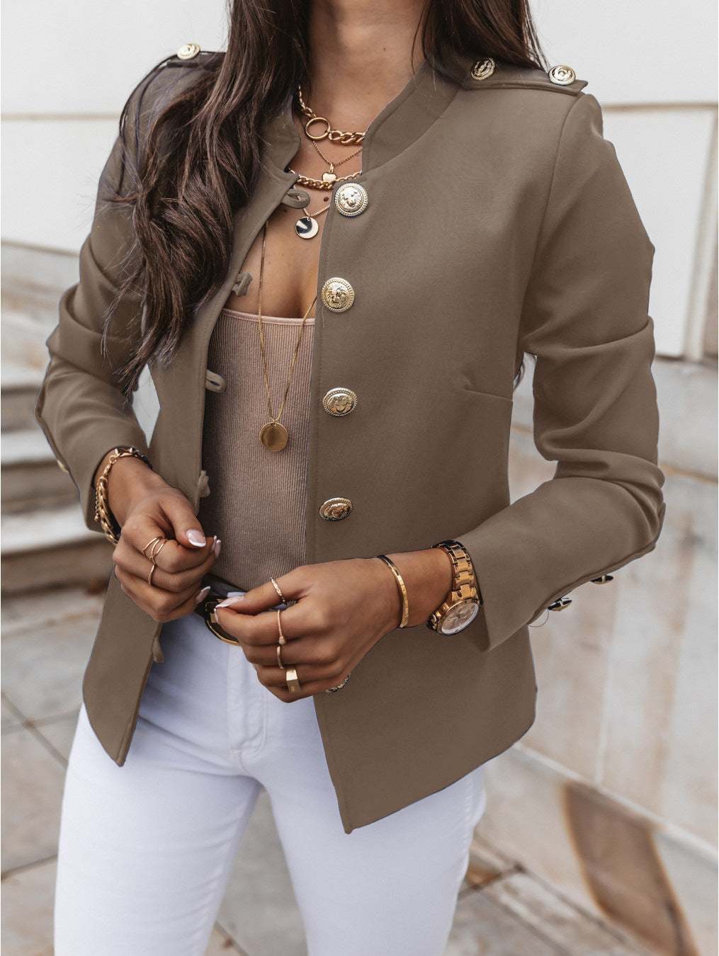 Long-sleeved Slim-breasted Small Blazer Limorista