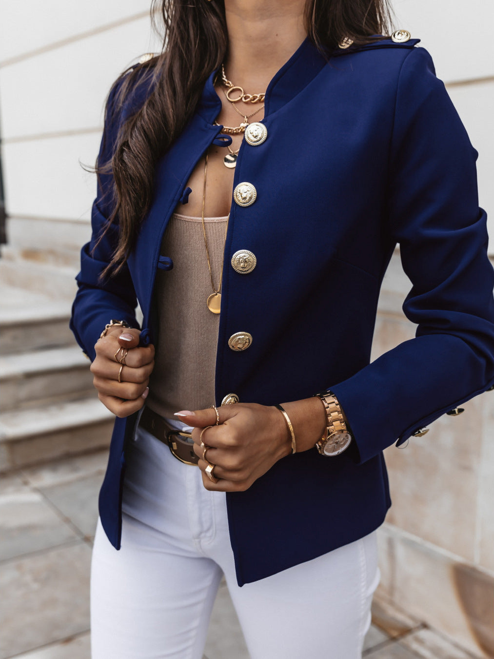 Long-sleeved Slim-breasted Small Blazer Limorista