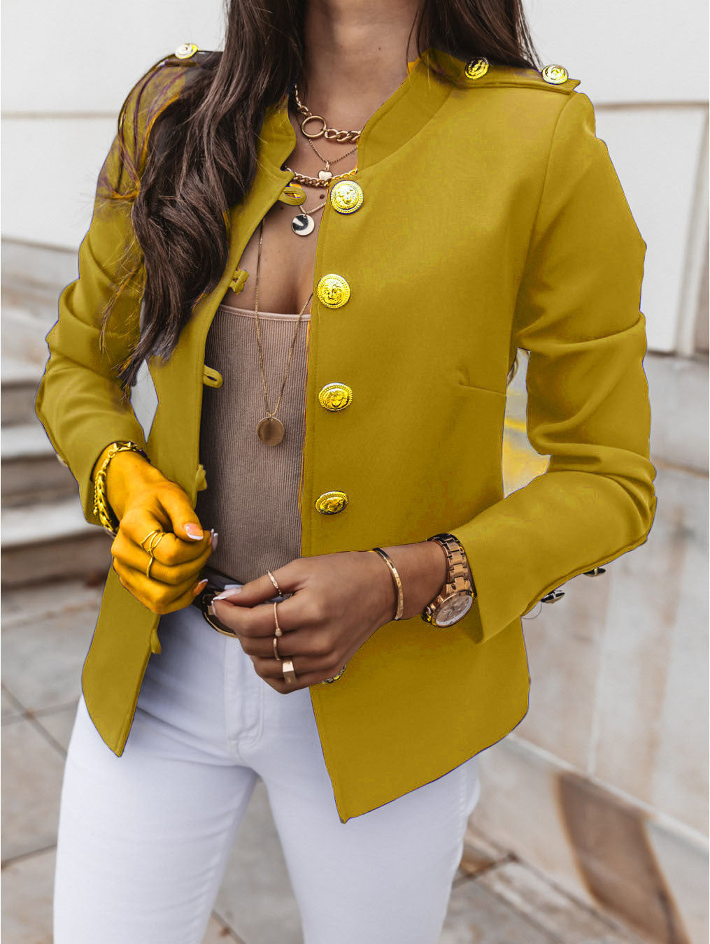 Long-sleeved Slim-breasted Small Blazer Limorista