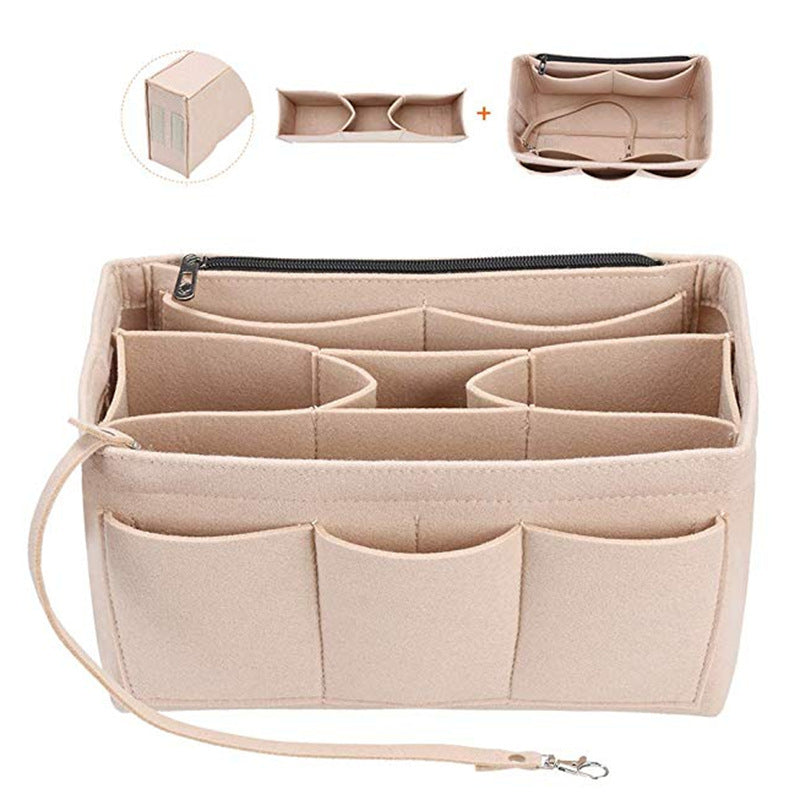 Cross-Border Felt Cosmetic Bag Multi-Function Large-Capacity Bag Middle Bag Travel Wash Felt Storage Bag Limorista