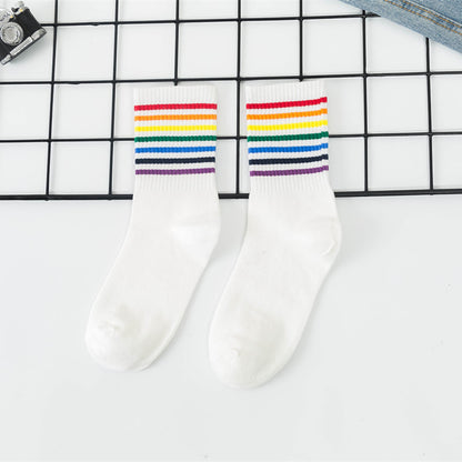 Cotton Wild Striped Men And Women Couple Sports Socks Limorista