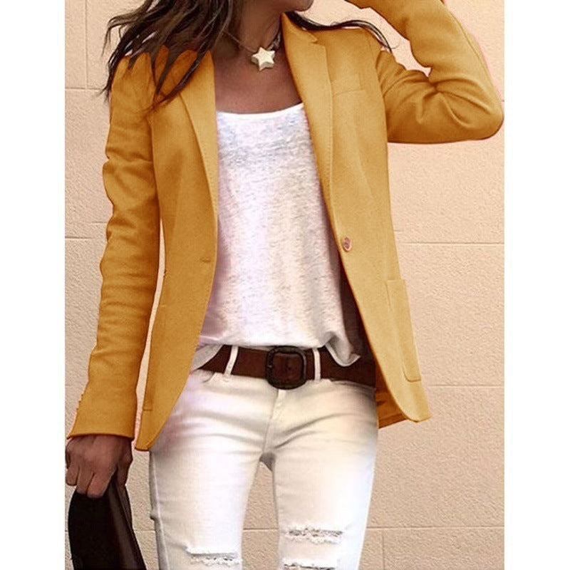 SHUJIN Fahion Langarm Candy Farben Dunne Buro Blazer Mujer Herbst Beilaufige Dunne Blazer Frauen Anzug Jacken Rosa Mantel Limorista