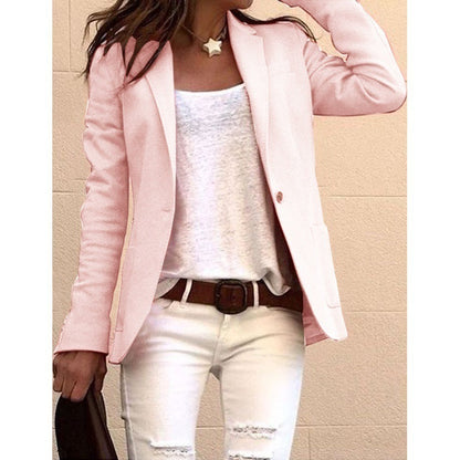 SHUJIN Fahion Langarm Candy Farben Dunne Buro Blazer Mujer Herbst Beilaufige Dunne Blazer Frauen Anzug Jacken Rosa Mantel Limorista