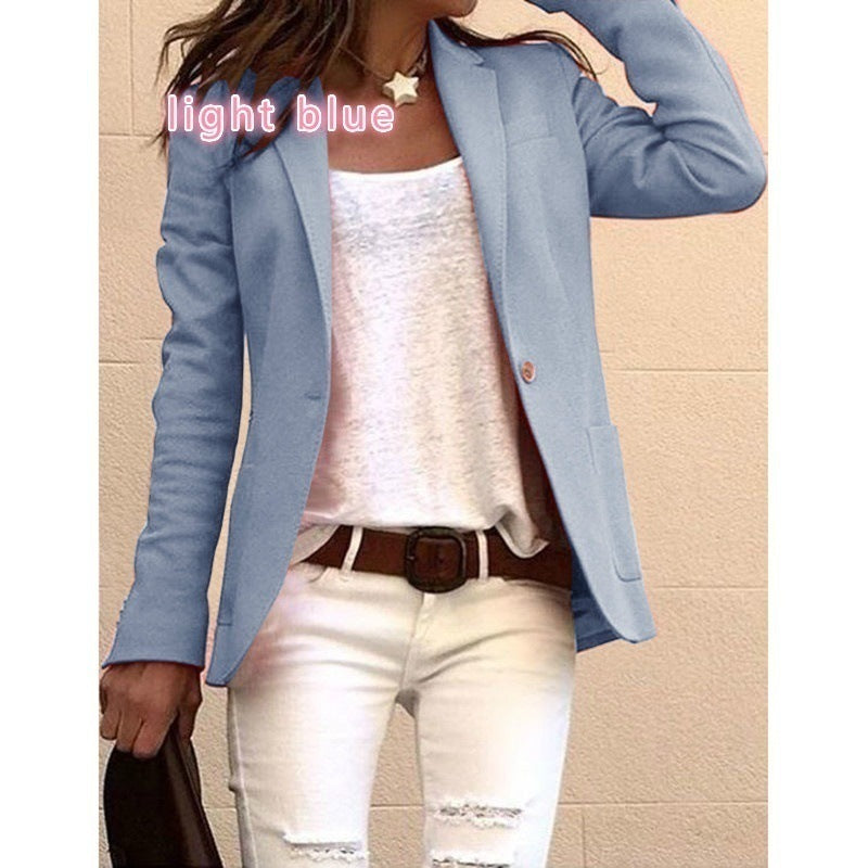 SHUJIN Fahion Langarm Candy Farben Dunne Buro Blazer Mujer Herbst Beilaufige Dunne Blazer Frauen Anzug Jacken Rosa Mantel Limorista