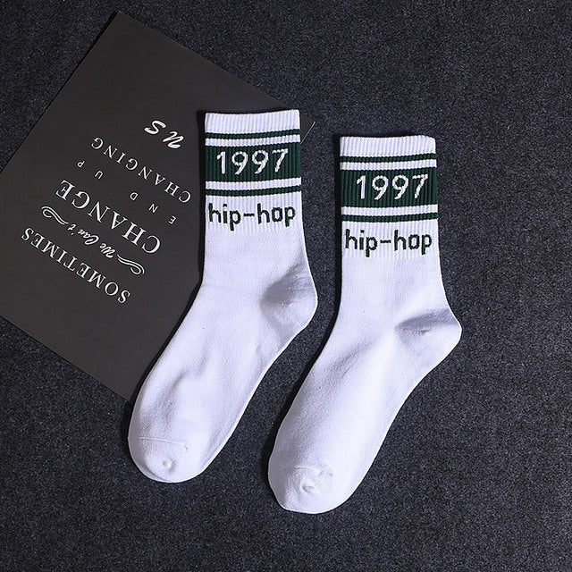 Cotton Wild Striped Men And Women Couple Sports Socks Limorista