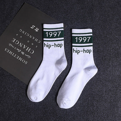 Cotton Wild Striped Men And Women Couple Sports Socks Limorista