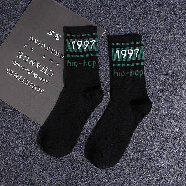 Cotton Wild Striped Men And Women Couple Sports Socks Limorista