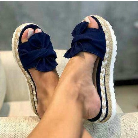 Platform Wedge Heel Ladies Bow Sandals Limorista