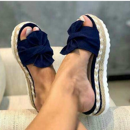 Platform Wedge Heel Ladies Bow Sandals Limorista
