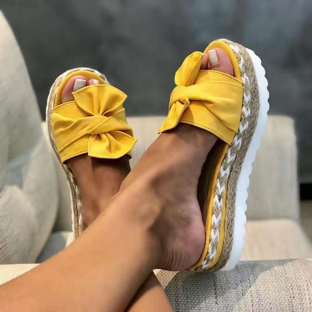 Platform Wedge Heel Ladies Bow Sandals Limorista