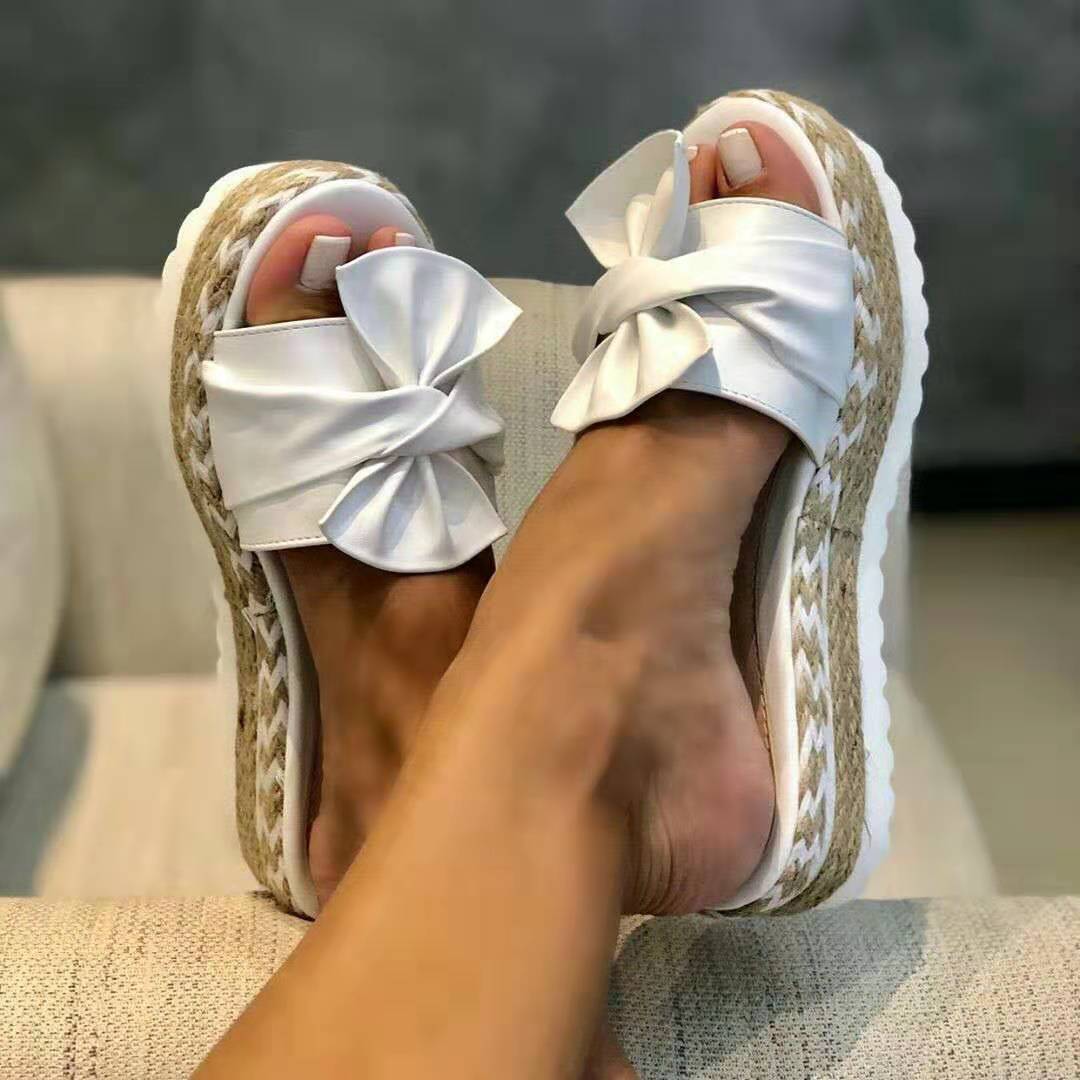 Platform Wedge Heel Ladies Bow Sandals Limorista