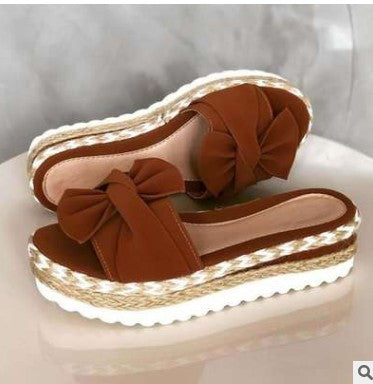 Platform Wedge Heel Ladies Bow Sandals Limorista