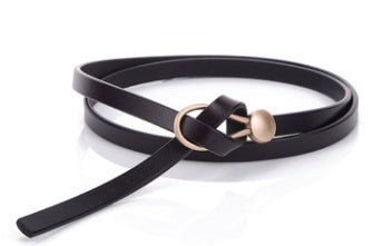 Thin Belt Ladies Fashion Dress With Two-Layer Cowhide Knotted Belt Factory Direct Supply One Generation Belt Limorista