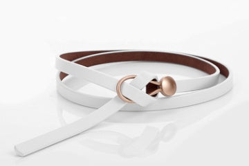 Thin Belt Ladies Fashion Dress With Two-Layer Cowhide Knotted Belt Factory Direct Supply One Generation Belt Limorista