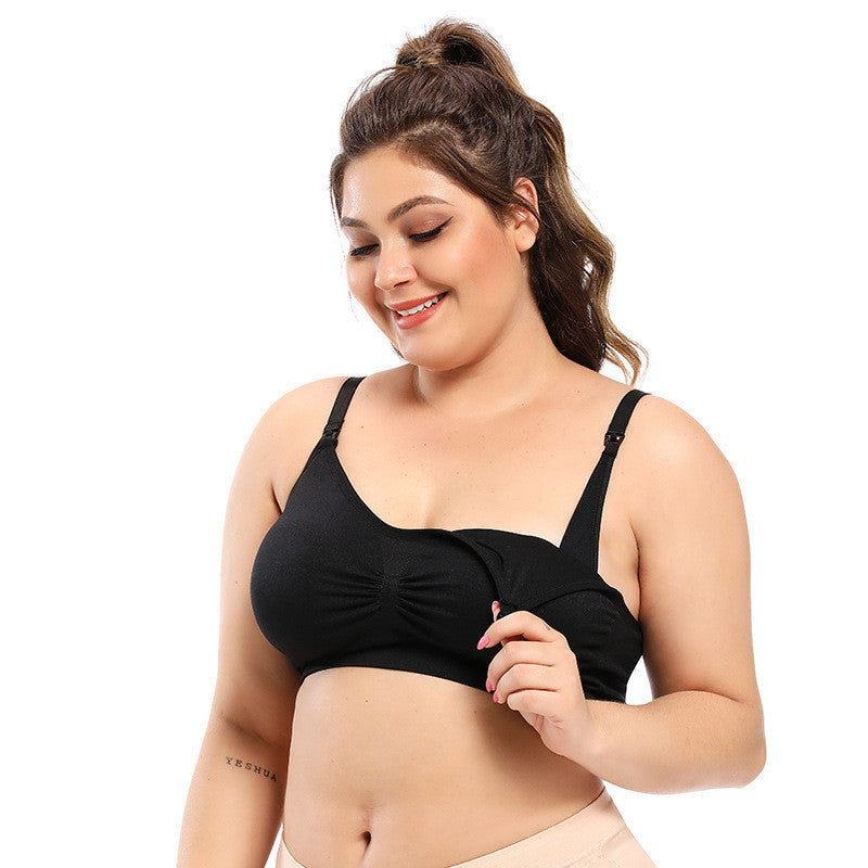 Anti-glare Gathers Front Buckle Breastfeeding Bra Limorista