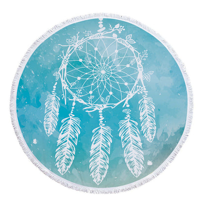 Round Beach Towel Microfiber Beach Mat Limorista