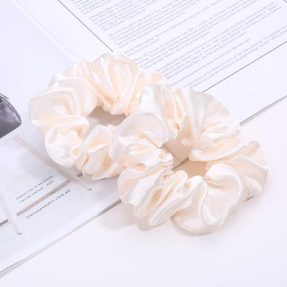 European And American Cloth Circle Head Rope Pure Color Headdress Hair Rope Limorista