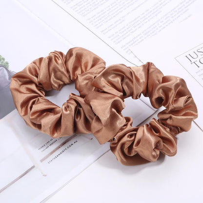 European And American Cloth Circle Head Rope Pure Color Headdress Hair Rope Limorista